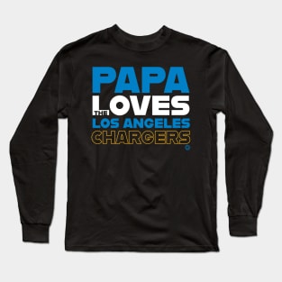 Papa Loves the Los Angeles Chargers Long Sleeve T-Shirt